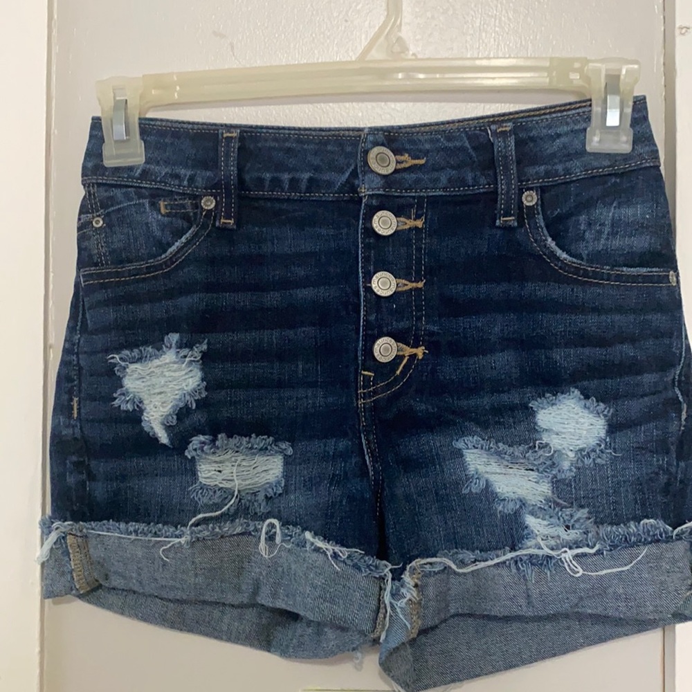 Maurices Distressed High Rise Stretchy Shorts - Size 4